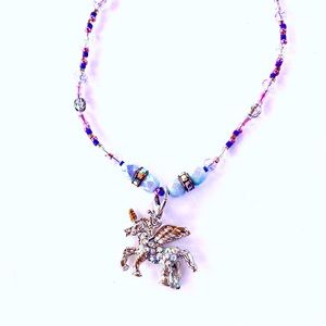 SOLD : Handmade Mystical Lilac Unicorn Necklace by McGlamorous